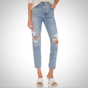 Agolde Fen High Rise Relaxed Taper Jeans in Wander - Size 24